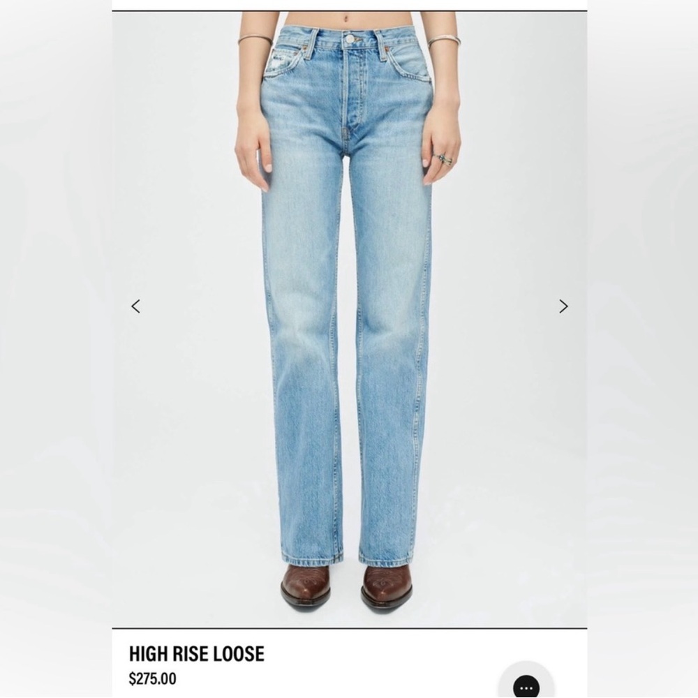 RE/DONE 90s High Rise Loose Jeans Size 27